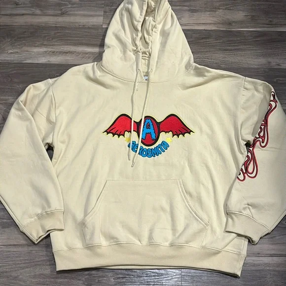 ☀️**NWOT** Aerosmith Embroidered Hoodie - Picture 2 of 6